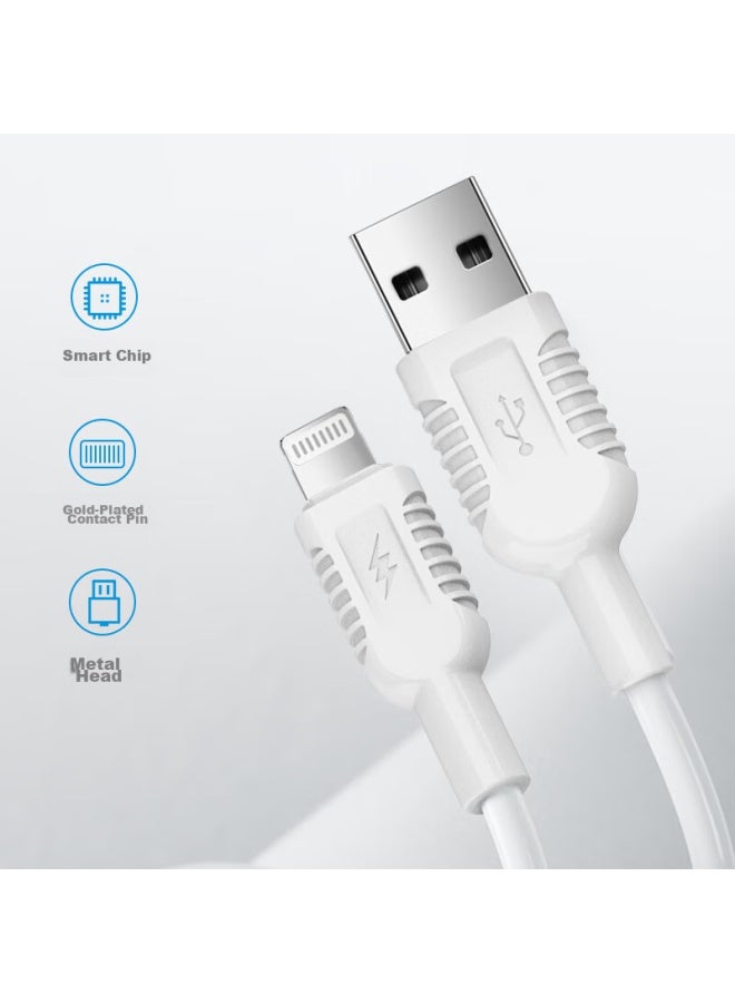 Aoji Aotei Apple Data Cable Fast Charging Phone Iphone11/xsmax/xr/x/8/7/6plus Charger Cable Ipad Tablet Usb Power Cord, 1.2 Meters White - Image 2
