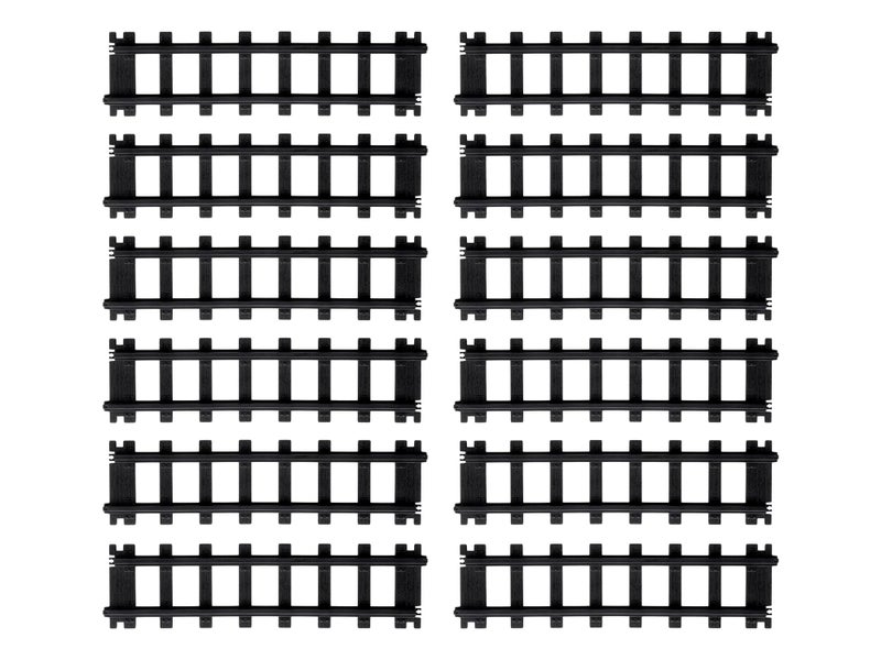 Lionel Battery O Gauge 12Piece Straight Black Plastic Track Pack - Image 3