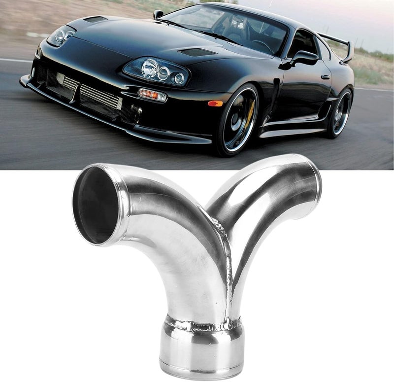 woobles Car Twin Turbo Y Pipe 2.5in to 3in Stainless Steel Vehicle Accessories Modification for Car Dual Air Intake Intercooler Pipe Twin Turbo Intercooler Piping - Image 2