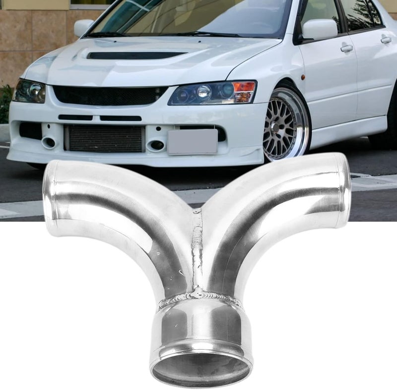 woobles Car Twin Turbo Y Pipe 2.5in to 3in Stainless Steel Vehicle Accessories Modification for Car Dual Air Intake Intercooler Pipe Twin Turbo Intercooler Piping - Image 3