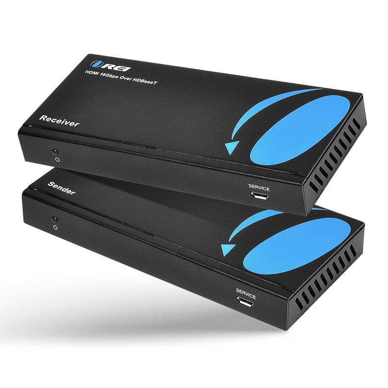 OREI HDMI Over Ethernet Extender up to 230 Feet 4K60Hz with BiDirectional IR PoC 4K HDMI Extender Over Ethernet with HDBaseT Technology for Near Zero Latency - Image 2