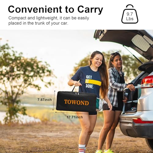 TOWOND Outdoor Projector Screen with Stand, TOWOND 120 inch Portable Projector Screen Black Backing, Indoor Projection Screen 16:9 4K HD Wrinkle-Free Movie Screen with Carry Bag for Backyard Movie Night - Image 2