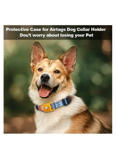 Captaintech AirTag Dog Collar, Padded Apple Air Tag Dog Collar, Adjustable Air Tag Accessories Pet Collar, Nylon Pet Collars for Large Dogs, Heavy Duty Dog Collar with AirTag Holder Case (Dog M, Orange)  - Image 2