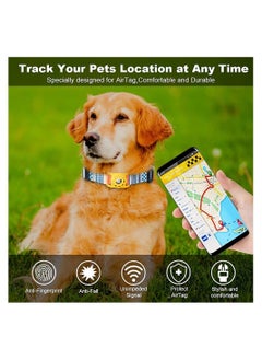 Captaintech AirTag Dog Collar, Padded Apple Air Tag Dog Collar, Adjustable Air Tag Accessories Pet Collar, Nylon Pet Collars for Large Dogs, Heavy Duty Dog Collar with AirTag Holder Case (Dog M, Orange)  - Image 1