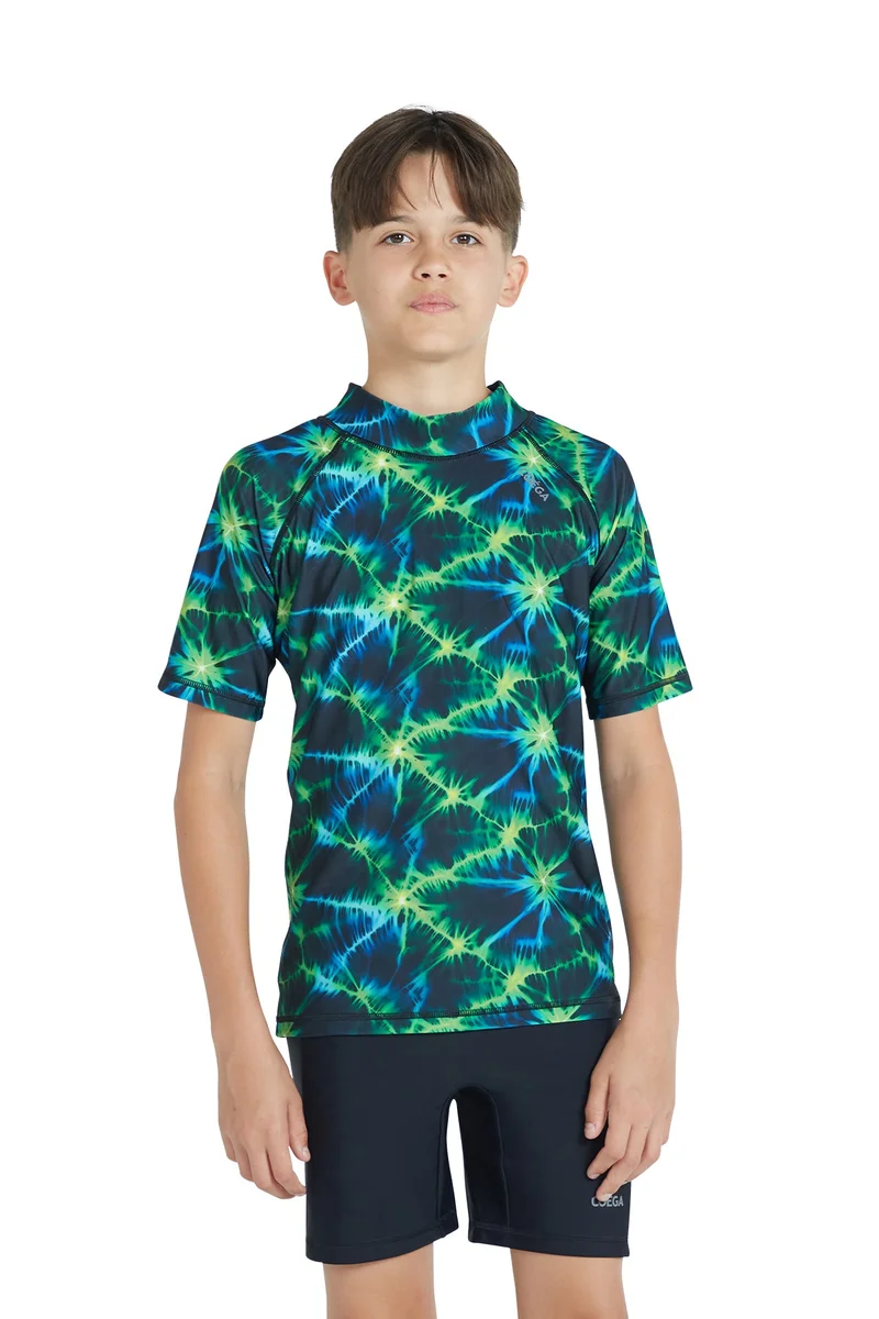 COEGA SUNWEAR COEGA Boys Youth Two-piece Swimsuit - Nero Green Tie Dye