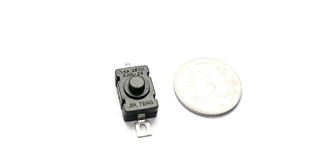 Electronicspices مفتاح قفل ذاتي، DC 260V 1.5 A مفتاح لمسي 2 دبوس تشغيل وإيقاف زر ضغط ملحقات إلكترونية DIY عبوة من 10 - Image 3