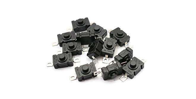 Electronicspices مفتاح قفل ذاتي، DC 260V 1.5 A مفتاح لمسي 2 دبوس تشغيل وإيقاف زر ضغط ملحقات إلكترونية DIY عبوة من 10 - Image 5