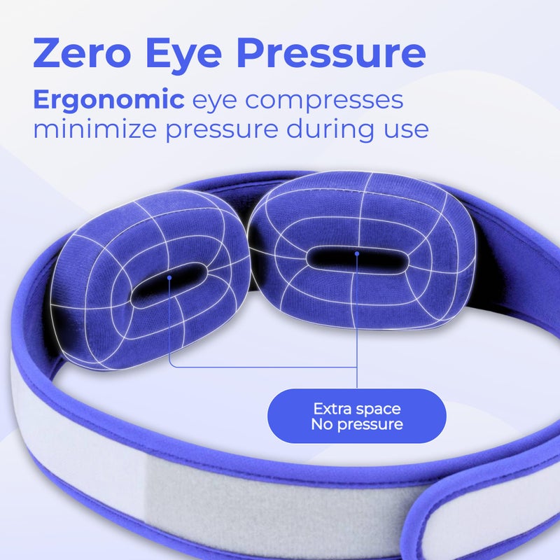 Blinkjoy Moist Heated Eye Mask for Dry Eyes â€“ Microwavable Warm Compress with No-Pressure Eye Wells & Adjustable Strap â€“ Reusable, for Blepharitis & Stye Relief - Image 3