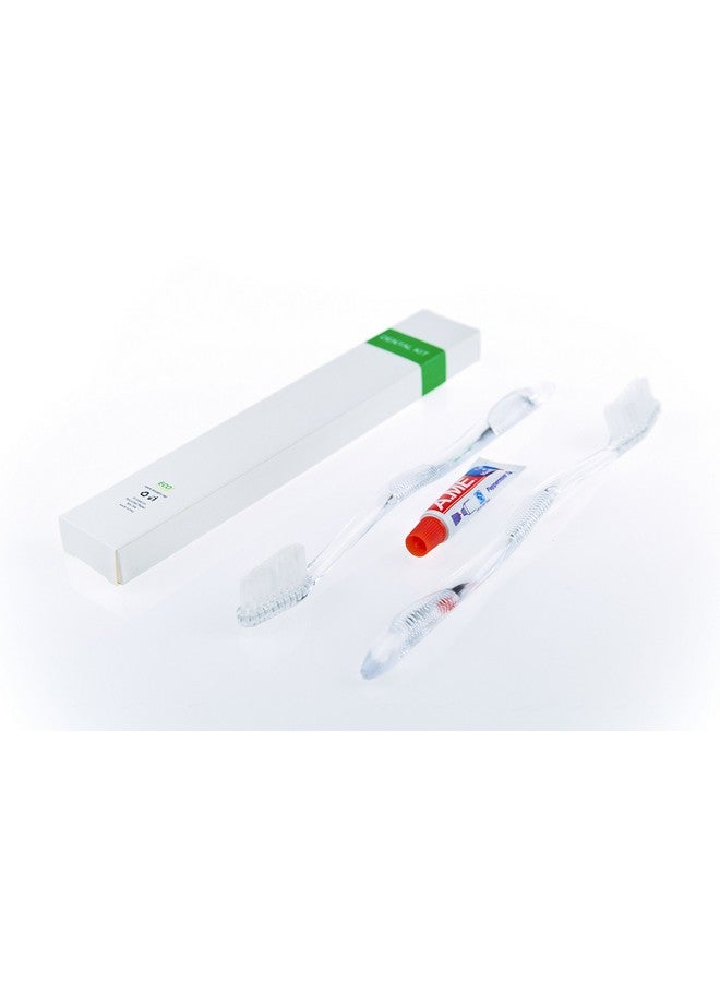 ECO amenities Travel Toothbrush Kit - Manual Disposable Toothbrush with Toothpaste, in Individually Wrapped Paper Box, 100 Sets per Case - Travel Toothbrush and Toothpaste for Hotels and Hospitality - Image 2