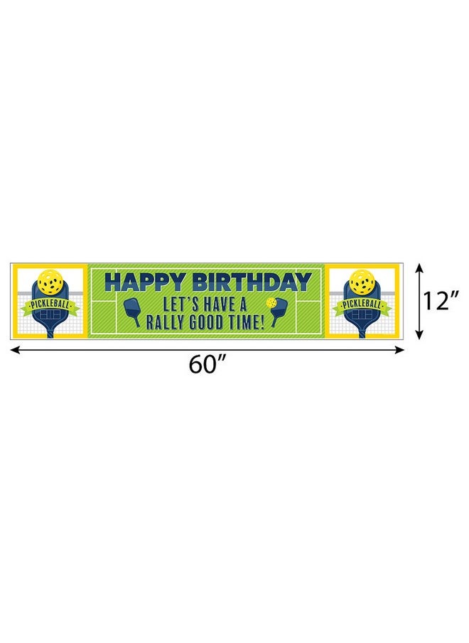 Big Dot of Happiness Big Dot of Happiness Let’s Rally - Pickleball - Happy Birthday Decorations Party Banner  - Image 2