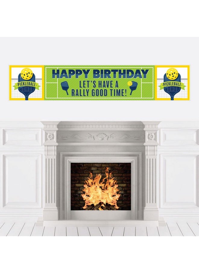 Big Dot of Happiness Big Dot of Happiness Let’s Rally - Pickleball - Happy Birthday Decorations Party Banner  - Image 1