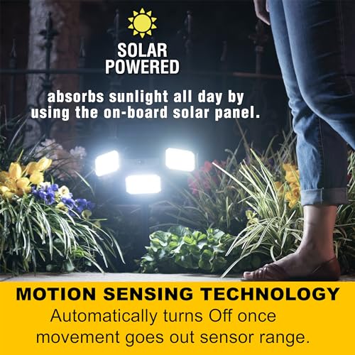 Bell Howell Bell+Howell Bionic Flood Light ASON TV, Solar Lights Outdoor Waterproof- 50% Brighter 108 COB-LED's w/Motion Sensor 180° Swivel, Adjustable Panels for Garden, Lawn and Patio As Seen On TV - Image 2
