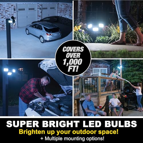 Bell Howell Bell+Howell Bionic Flood Light ASON TV, Solar Lights Outdoor Waterproof- 50% Brighter 108 COB-LED's w/Motion Sensor 180° Swivel, Adjustable Panels for Garden, Lawn and Patio As Seen On TV - Image 3