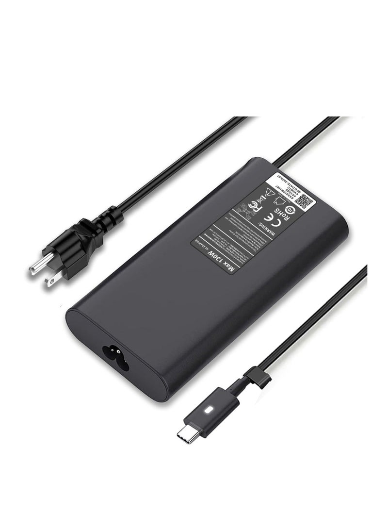 ماركة غير محددة 130 واط امدادات الطاقة USB C نوع C شاحن 20 فولت 6.5A لديل XPS 15 9575 9520 9510 9500 17 9720 9710 9700 خط العرض 5411 5421 5511 5520 5521 الدقة 5530 5550  - Image 1