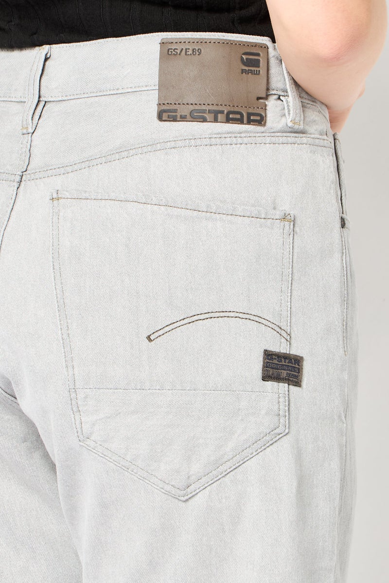 G-Star RAW Women Boyfriend Fit Washed Non Stretchable Jeans, Light Grey - Image 3