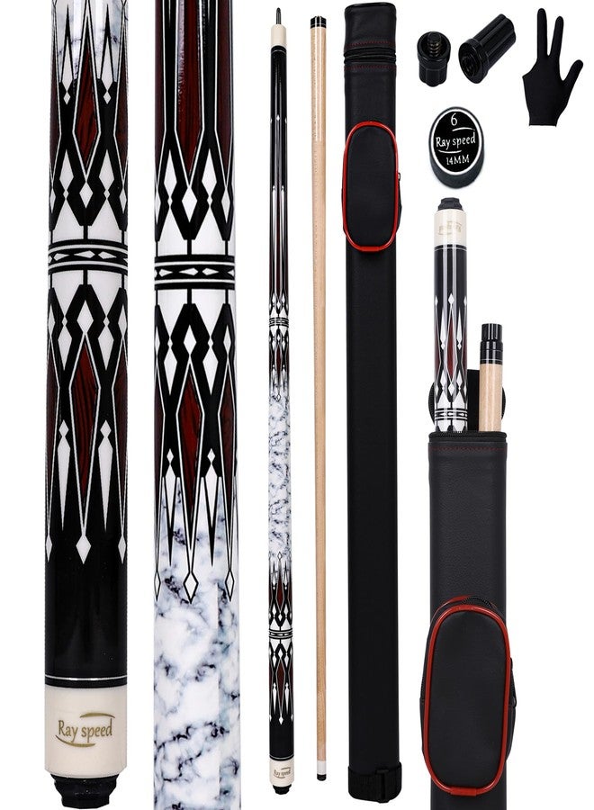 Ray speed Pool Cue Stick with Hard Case Hardwood Canadian Maple Professional Billiard Pool Stick 58" 2-Pieces 19/20oz Pool Stick Set - Image 1