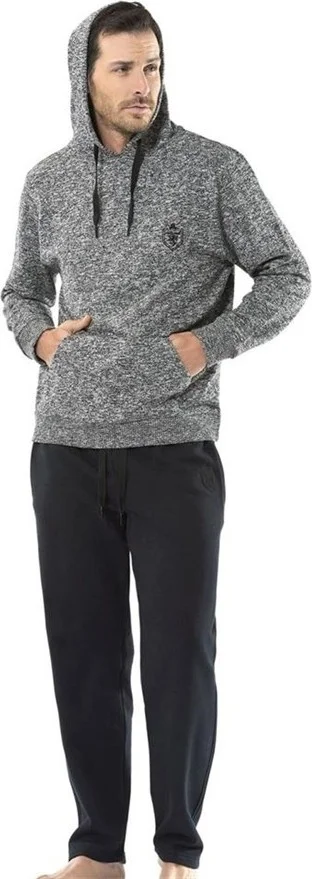 كاشاريل 2156 Hooded Men's Tracksuit Set- Black