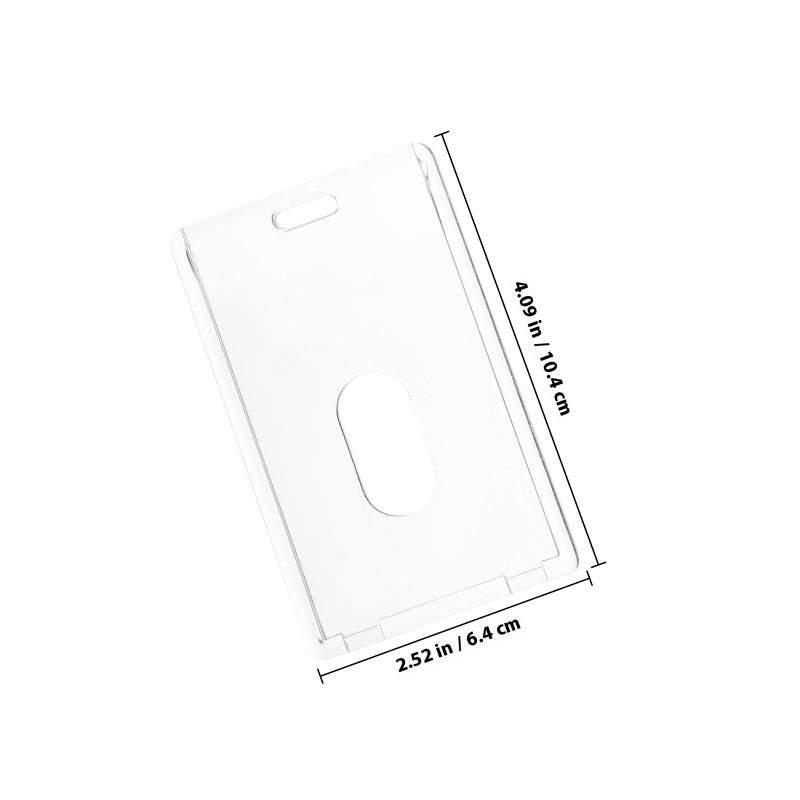 5 Sets of ID Card Sleeve Reusable Badge Protector Card Sleeves ID Card Holder with Wrist Band - Image 2
