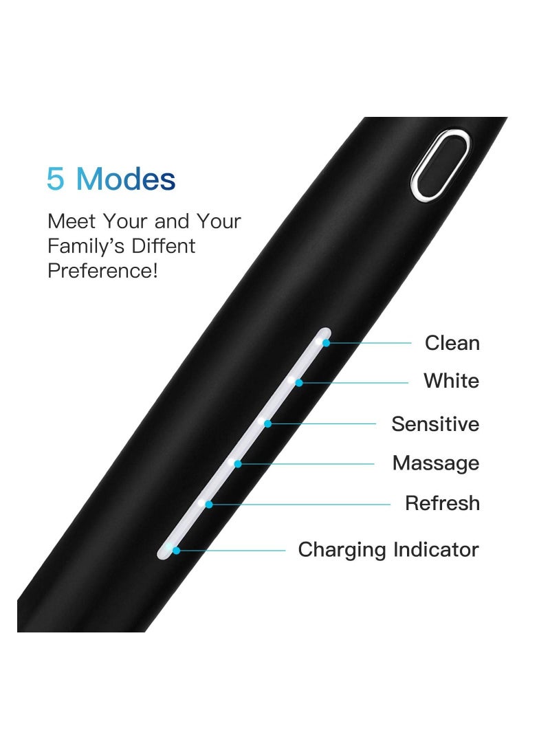 5 Modes 2 Heads USB Fast Charge Powered Toothbrush - Image 3