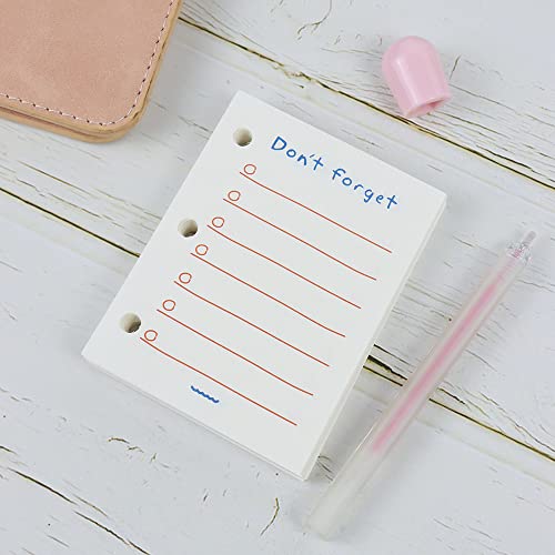 Mogoostry 3 Pack Mini Binder Filler Paper Planner Refills 3 Holes Punched Refill Papers Loose Leaf Paper for Mini 3 Ring Refillable Notebook Binders, 60 Sheets per Pack, Total 180 Sheets - Image 5