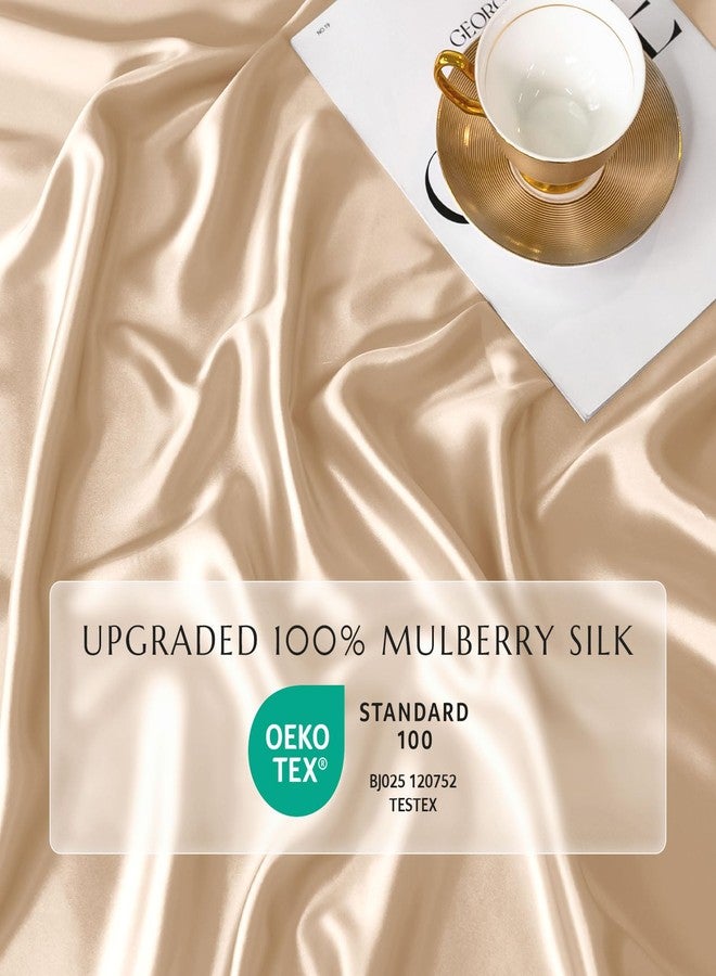THXSILK 100% Silk Pillowcase for Hair and Skin, Soft Smooth Cooling Pillow Cover with Hidden Zipper, Both Sides Pure Silk, Gift for Women Men 1 pc(26" x 26", Champagne) - Image 3