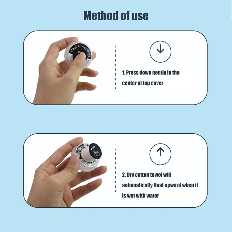 Ncry Magical Wet Wipe Tissue Face Towel Disposable Expands with water Multi Use Ideal For Travel Camping 5pcs - Image 4