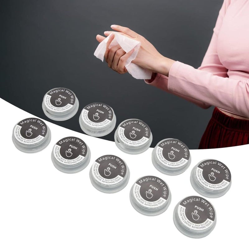 Ncry Magical Wet Wipe Tissue Face Towel Disposable Expands with water Multi Use Ideal For Travel Camping 5pcs - Image 2