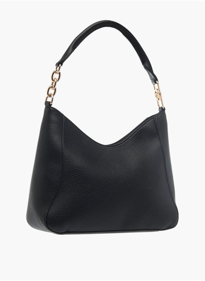 Celeste Womens Textured Shoulder Bag With Zip Closure  - Image 3
