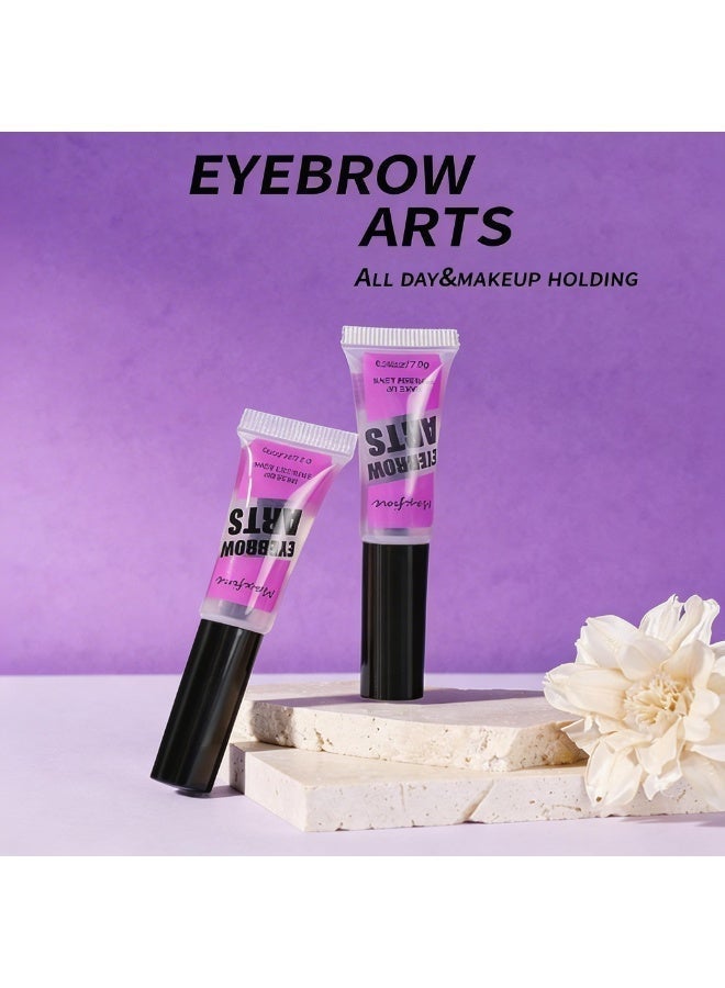 Maxfine Extreme Hold Clear Eyebrow Setting Gel, Waterproof Brow Laminator with Precision Micro-Wand, Long-Lasting Non-Sticky Styling Wax, 7g - Image 2