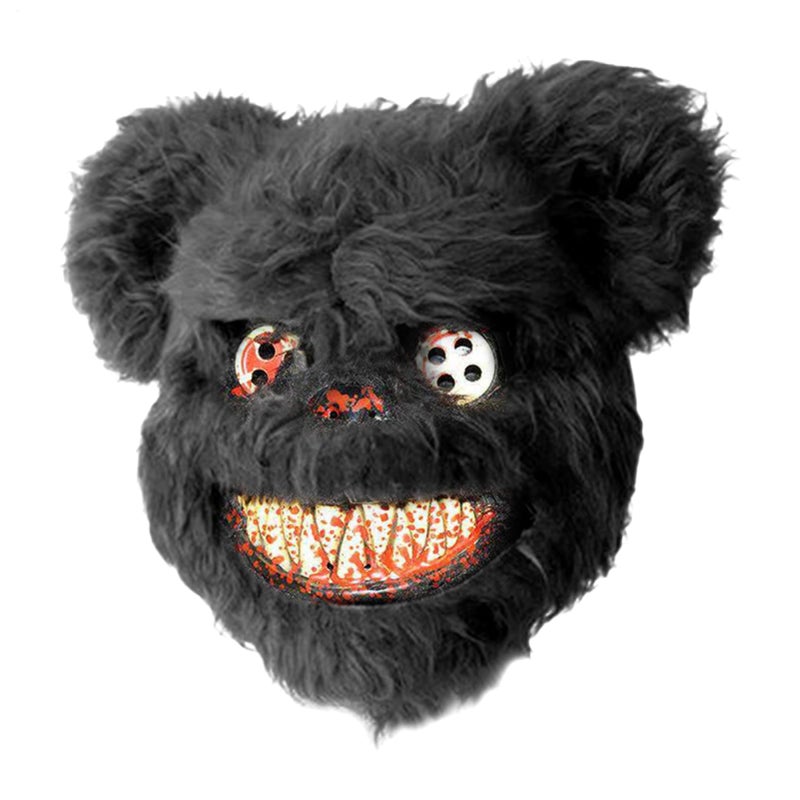 Black Bear Plush Animal Halloween Mask Scary Cosplay Headwear For Festival - Image 2