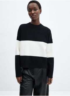 Crew Neck Color Block Sweater
