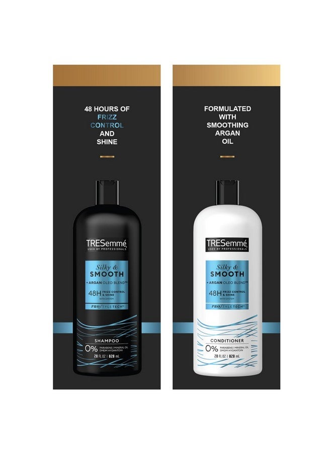 TRESemmé TRESemmé Shampoo and Conditioner Set, Silky & Smooth + Keratin Repair Hair Mask - Anti-Frizz Hair Products with Argan Oleo Blend (3 Piece Set)  - Image 4