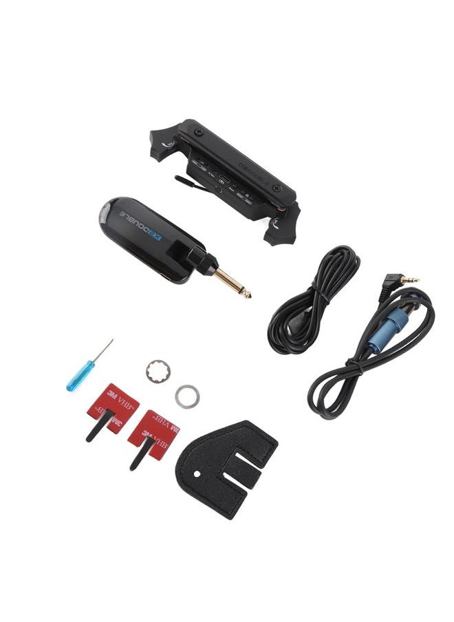 Guitar Pickup Bluetooth Wireless and Wired Dual Output Folk Guitar Pickup for Live Houses Classrooms Bars