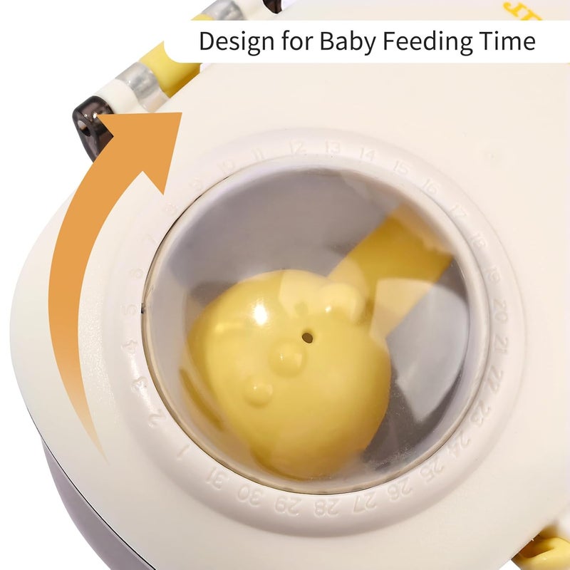Bebamour Baby Formula Dispenser Container Portable Formula Dispenser Container with Scoop Carry Handle and Date Maker for Travel Outdoor for Baby Infant500ML Coffee - Image 5