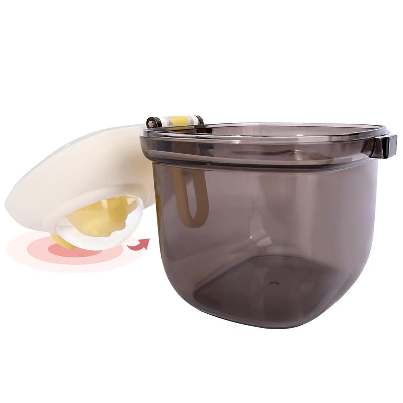 Bebamour Baby Formula Dispenser Container Portable Formula Dispenser Container with Scoop Carry Handle and Date Maker for Travel Outdoor for Baby Infant500ML Coffee - Image 4