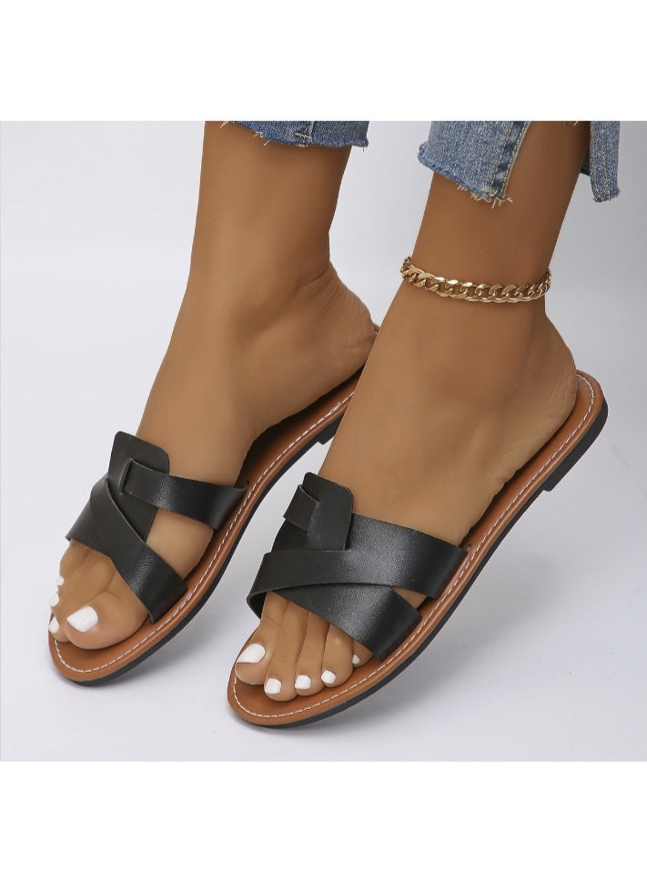 Rup Art صنادل نسائية بابوش شاطئية صنادل مسطحة خفيفة الوزن مريحة للنساء من R - Image 3