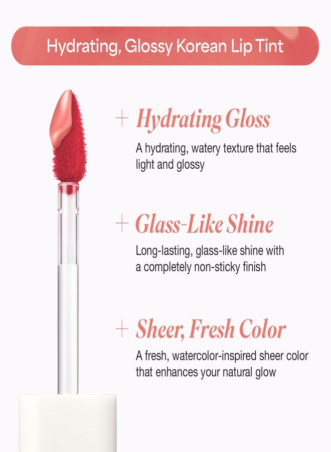 INGA Water Glow Lip Tint | Hydrating, Glossy Korean Lip Tint with Sheer Color & Glass-Like Shine | Long-Lasting, Non-Sticky Korean Lip Stain (SPLASH) - Image 5