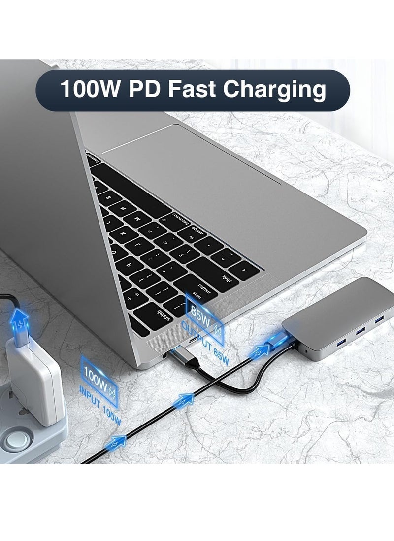 JAJEEK 10-in-1 USB C HUB to HDMI 4K Adapter with VGA, 100W PD Charging, USB 3.0/2.0, Gigabit Ethernet, SD/TF Card Reader, 3.5mm Audio, Type-C Docking Station for MacBook & More  - Image 3