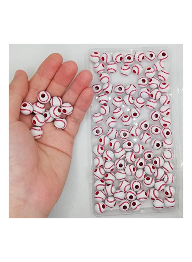 قطع البيسبول الخرز الاكريليك الخرز للمجوهرات - Image 3