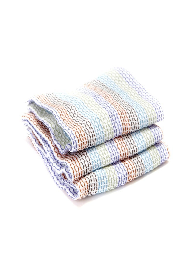 Full Circle Tidy 100% Organic Cotton Dish Cloths, Set of 3, Multicolored - Image 1