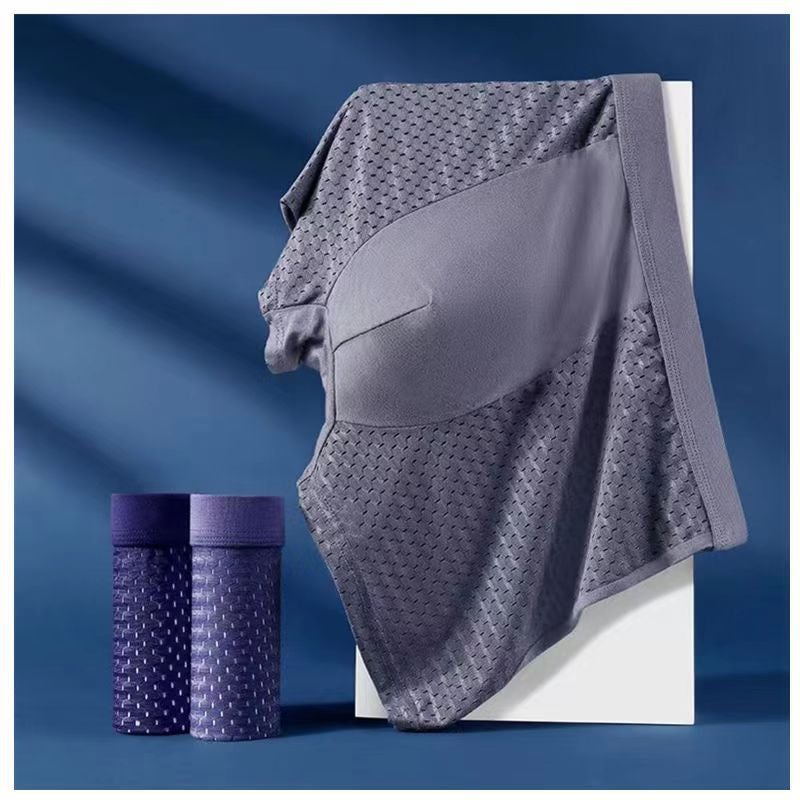 Summer Ice Mesh Men'S Underwear Men'S Boxer Briefs Breathable Quick-Drying Antibacterial Mesh Large Size Shorts Manufacturer - Image 3