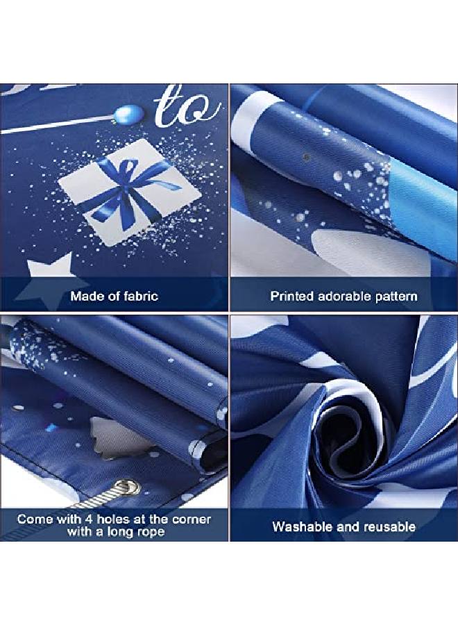 Sumind Happy Birthday Decorations Banner Colored Happy Birthday Sign Birthday Party Supplies Photo Backdrop Background For Birthday Party Favor Children Men Women Celebration 72.8 X 43.3 Inch (Bluesilver) - Image 3