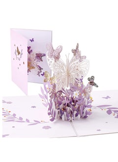 Excefore Greeting Card,3D Card, Pop Up Card, Romantic Theme Cards, Anniversary Cards for Wife Girlfriend Mother, Birthday Cards, Happy Holidays, Spring Card, Season's Greetings (Flying Butterfly)  - Image 1