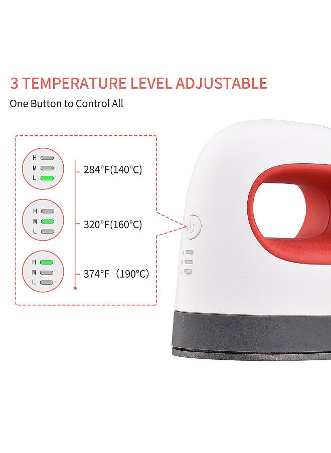Generic Mini Heat Press Machine T-Shirt Printing Easy Heating Transfer Press Iron Machines for Clothes Bags Hats Pads Blanket Leather Portable HTV Vinly Projects DIY Home Business  - Image 4