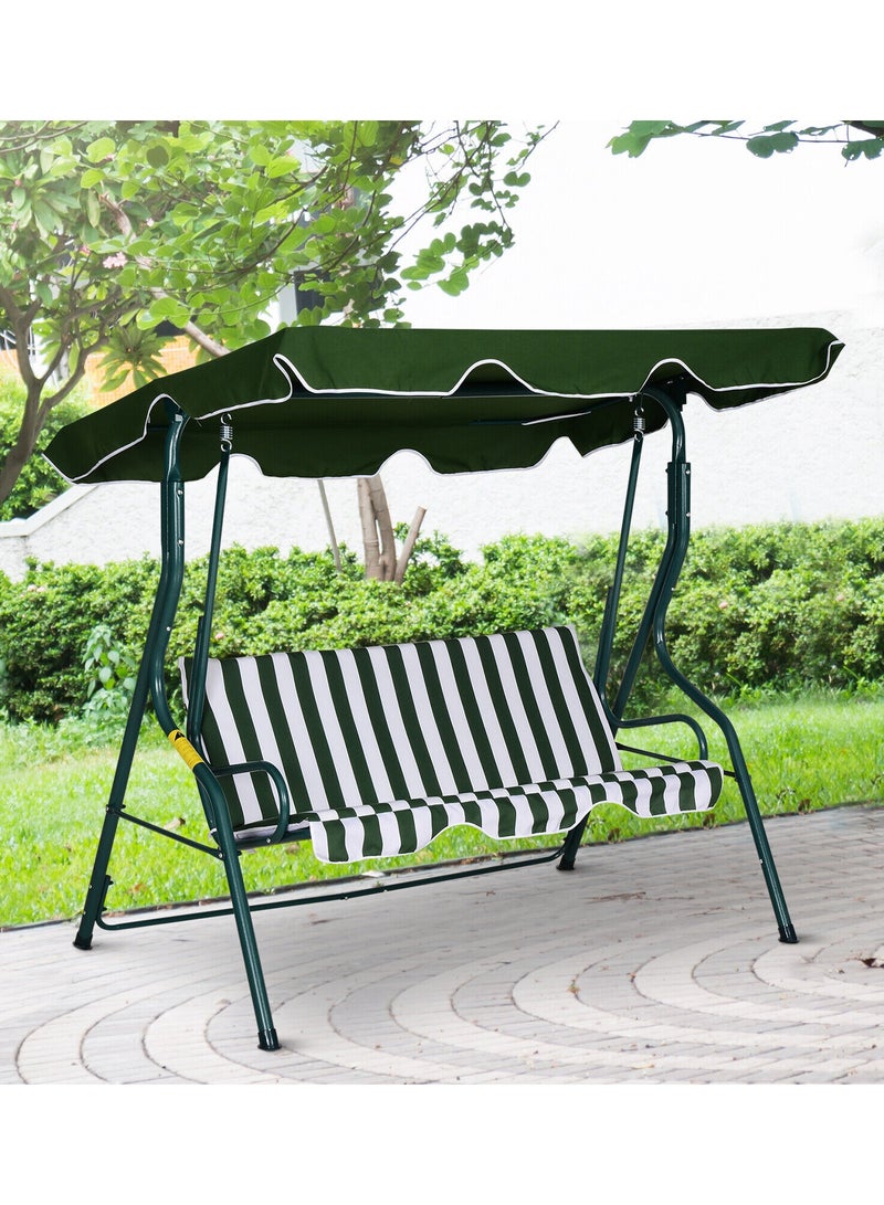DubaiGallery Outdoor Patio Swing Chair, Canopy Swing with Removable Cushion Steel Frame - Image 4