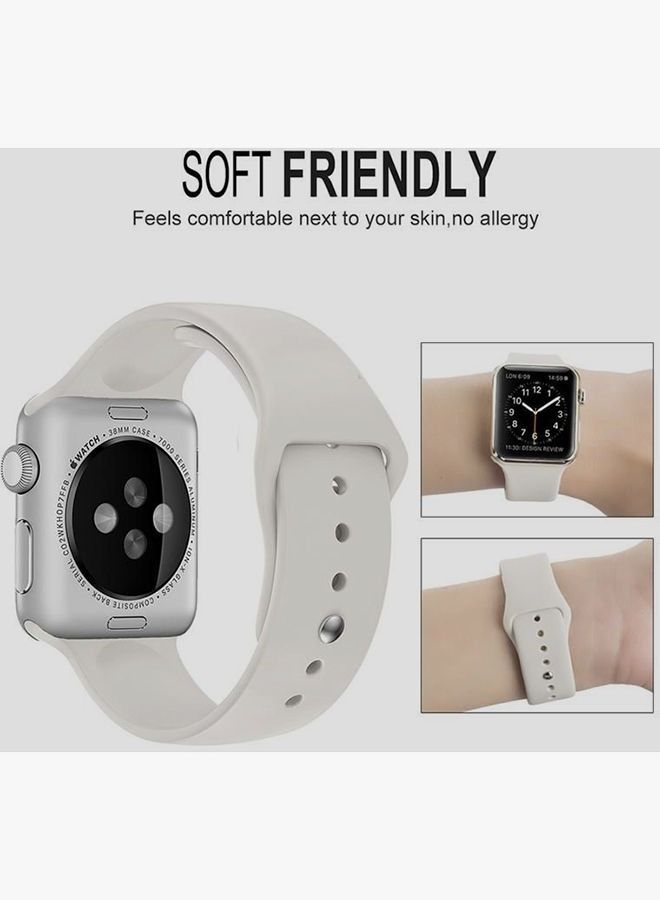 Replacement Silicone Sport Wrist Band For Apple Watch Series 5/6/7 42/44/45mm - Image 2