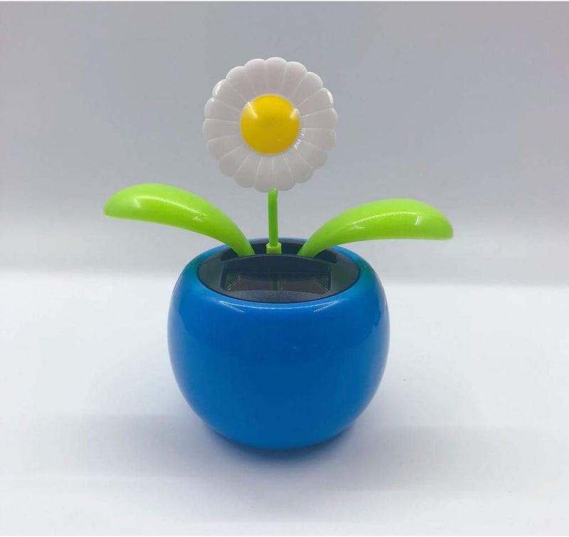 klarako Assorted Colorful Flowerpots Solar Toy, Holiday Birthday Gift Car Dashboard Home Decor, Bobble Plant Solar Toy  Daisy, 10.5x6.5x11.3cm - Image 3