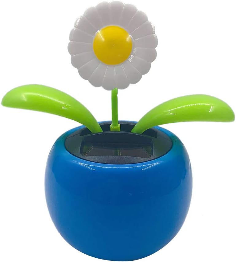 klarako Assorted Colorful Flowerpots Solar Toy, Holiday Birthday Gift Car Dashboard Home Decor, Bobble Plant Solar Toy  Daisy, 10.5x6.5x11.3cm - Image 4