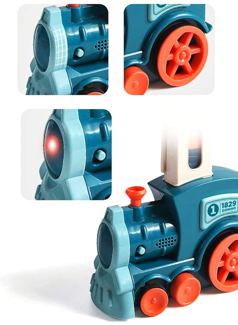 ARGT مجموعة كتل قطار الدومينو مع 60 قطعة | لعبة قطار تلقائية لوضع الدومينو للأطفال من 3 إلى 8 سنوات - Image 5