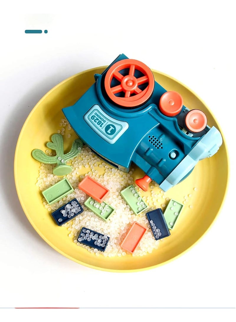 ARGT مجموعة كتل قطار الدومينو مع 60 قطعة | لعبة قطار تلقائية لوضع الدومينو للأطفال من 3 إلى 8 سنوات - Image 2